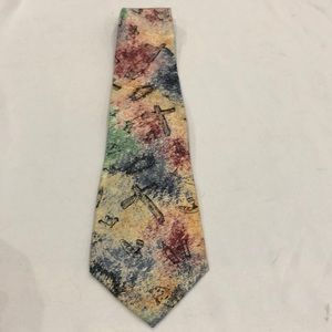 Eagles Wings brand Crucifixion tie silk